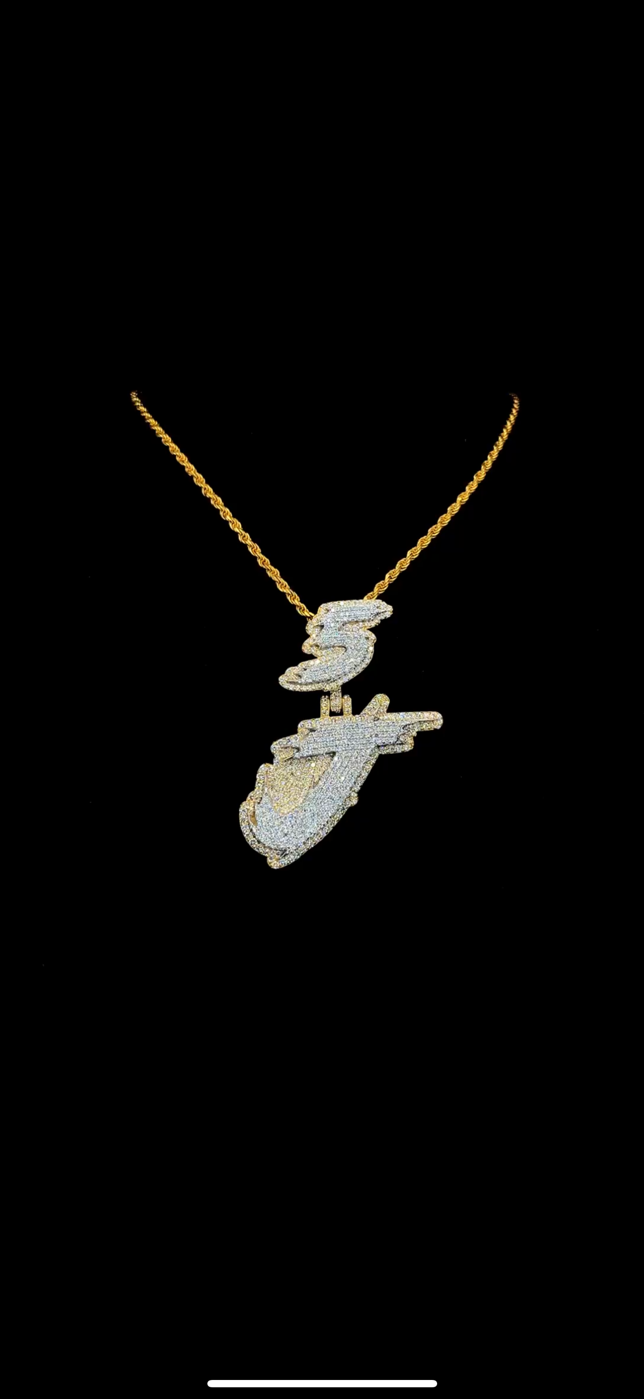 Diamond Letter Custom Charm